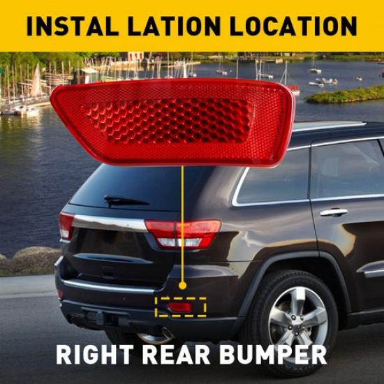 Right Rear Reflector Bumper Case For Jeep 2011-15 Compass Limited 2013-16 North