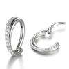 Crossed Titanium Steel Twist Nose Rings Segment Hoop Earring Stylish Women Accessory Stylish Jewelry for Fashionistas