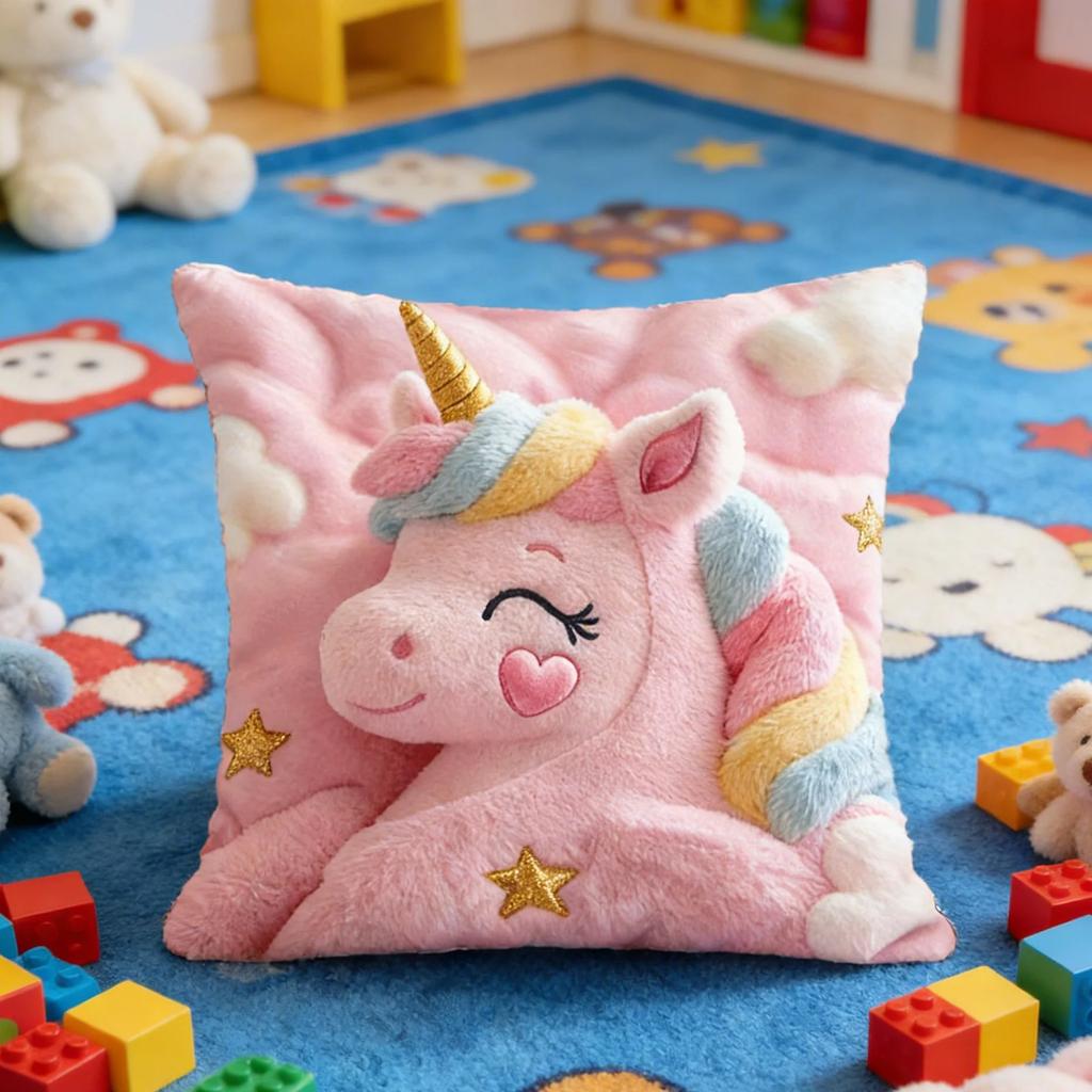 1 Stück Süße Einhorn Rosa Kissenbezug Beidseitig Waschmaschinenfest Kissenhülle Für Wohnzimmer Sofa Schlafzimmer Dekor
