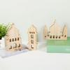 Wodden Ramadan Wooden Ornament Handmade Eid Party Props Simple Eid Mubarak Ornament  Scene Props