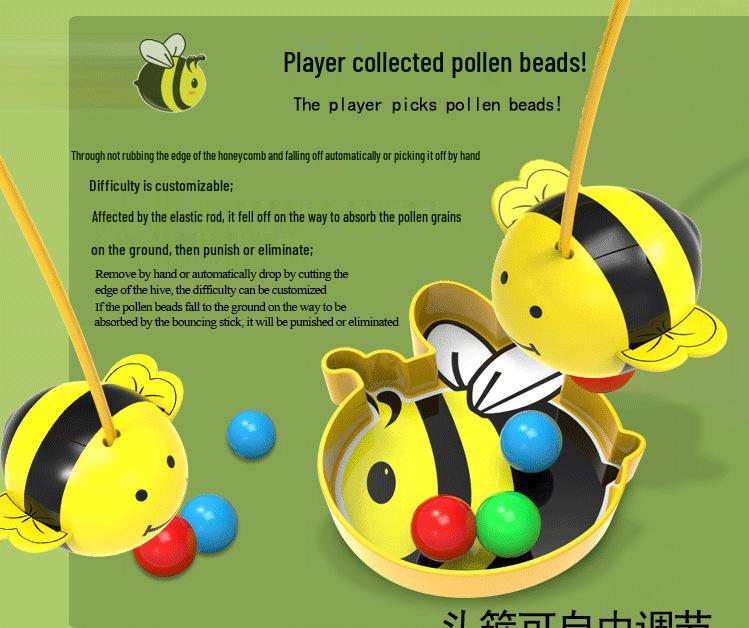 Clumsy Little Bee Magnetic Beads Fishing Game: Interactive Multiplayer Toy for Kids and Parents