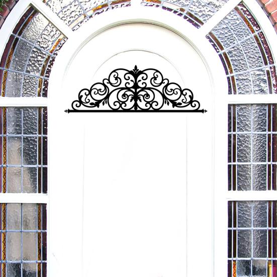 Modern Iron Wall Sculpture Metal Scroll Art, Black Decor, 2D for Ready To Hang Art Living Room, Elegant Home Decor Hallway Front Porch Bedroom
