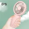 Kleiner persönlicher Ventilator, Geschwindigkeit einstellbar, starker Luftstrom, geräuscharm, über USB wiederaufladbar, kompakter tragbarer Kühlventilator