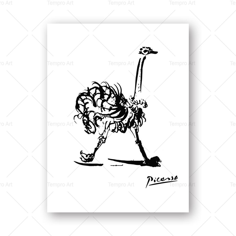 Picassova malba, abstraktní zvířata, skica, pečeť na plátně, pes, kočka, motýl, nástěnný umělecký plakát, skandinávská malba, domácí dekorace do obývacího pokoje