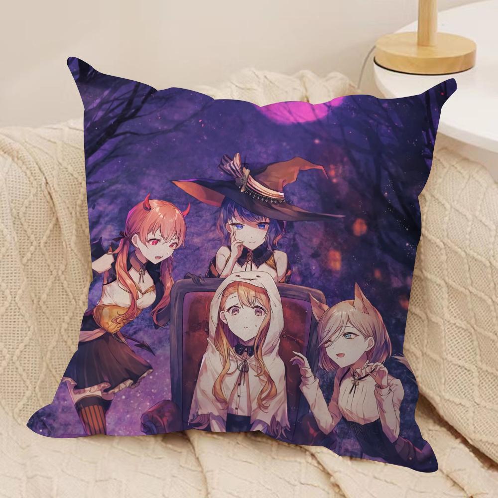 Project Sekai Anime Young Cushion Cover Soft Plush Fabric Double-Sided Printed Sofa Cushion Cover for All Seasons HomeDecor Gift