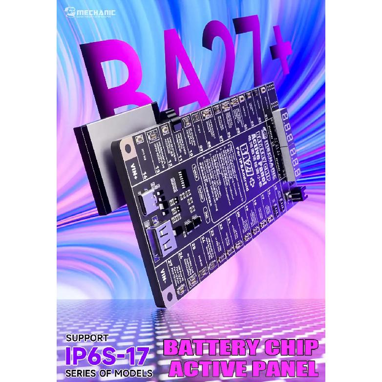 MECHANIC BA27+ Battery Activation Detection Board Battery Fast Charge One-click Activation Tool for IPhone 6s-17PM and Android