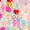 50-300Pcs  Cheap Imitation Plastic Half Pearl Heart Beads Flatback Cabochon Scrapbooking Craft 3/4/6/8/10/12mm Pick Size KTJ