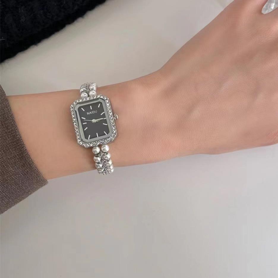 Ceas de mână de lux pentru damă, cadou, brățară, curea cu perle, ceas pentru femei, ceasuri de mână cu quartz, la modă, dropshipping, Relojes Para Mujer