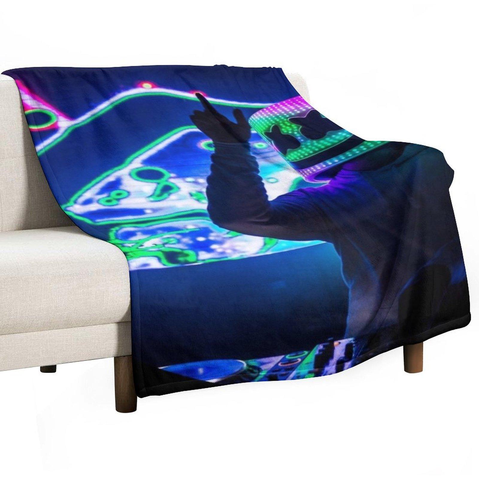 Marshmello Throw Blanket Flannels Extra Large Throw Furrys Soft Blankets 30x40in