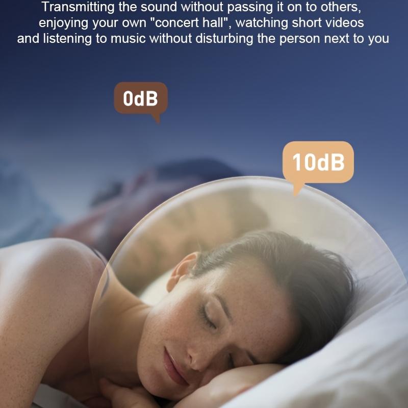 Bone Conduction Music Sleep Speaker with - Stereo Sound, Bone-Conducting Headphones for Bedside, - (No Adapter), Low-Power