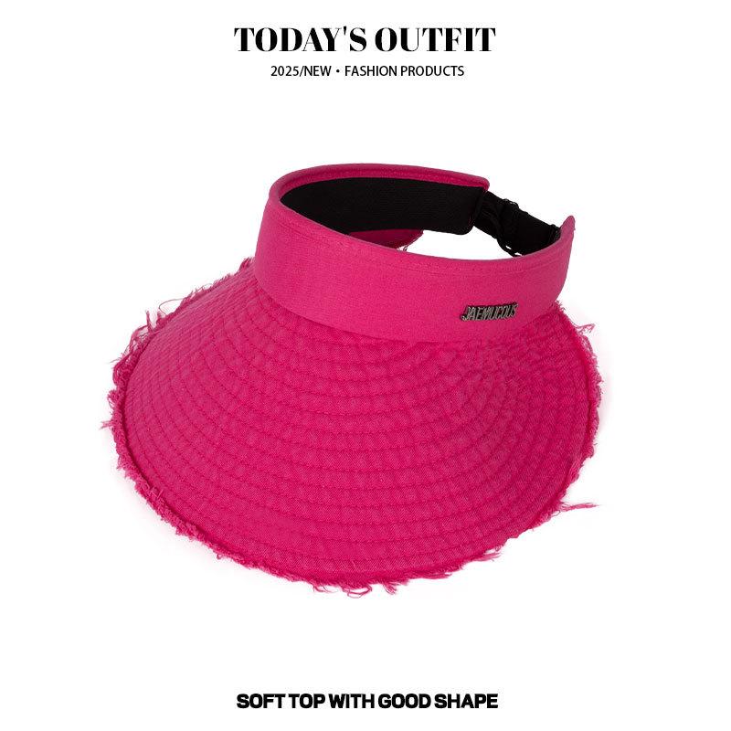 Sky top Sun Hat Lady's New Spring and Summer Seaside UV Sun Hat Foldable Sun Protection Sun Hat