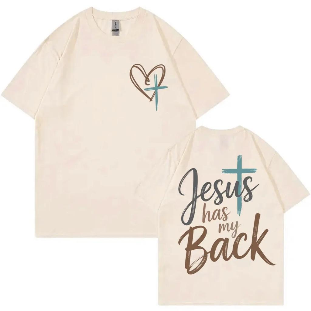 2026 Christian Jesus Bible Verse Graphic T Shirts Harajuku Y2k Aesthetic Oversized T-shirt Men Women Clothing Casual Cotton T-shirts