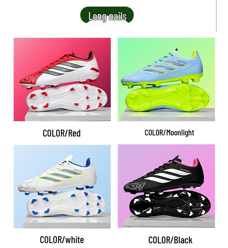 Unisex AG Long Spike Soccer Shoes - Ideal for Teens & Students In Training and Competition