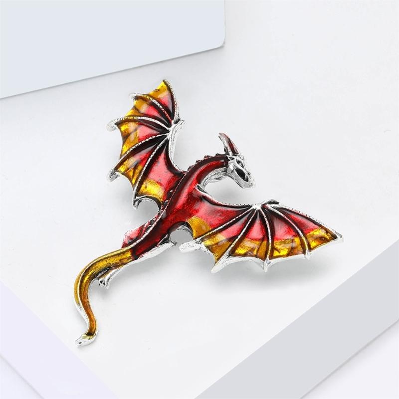 Cartoon Western Dragon Alloy Safety Badge Pin Daily Fashion Unisex Brooch Decorative Scarf Clip Bag Charm