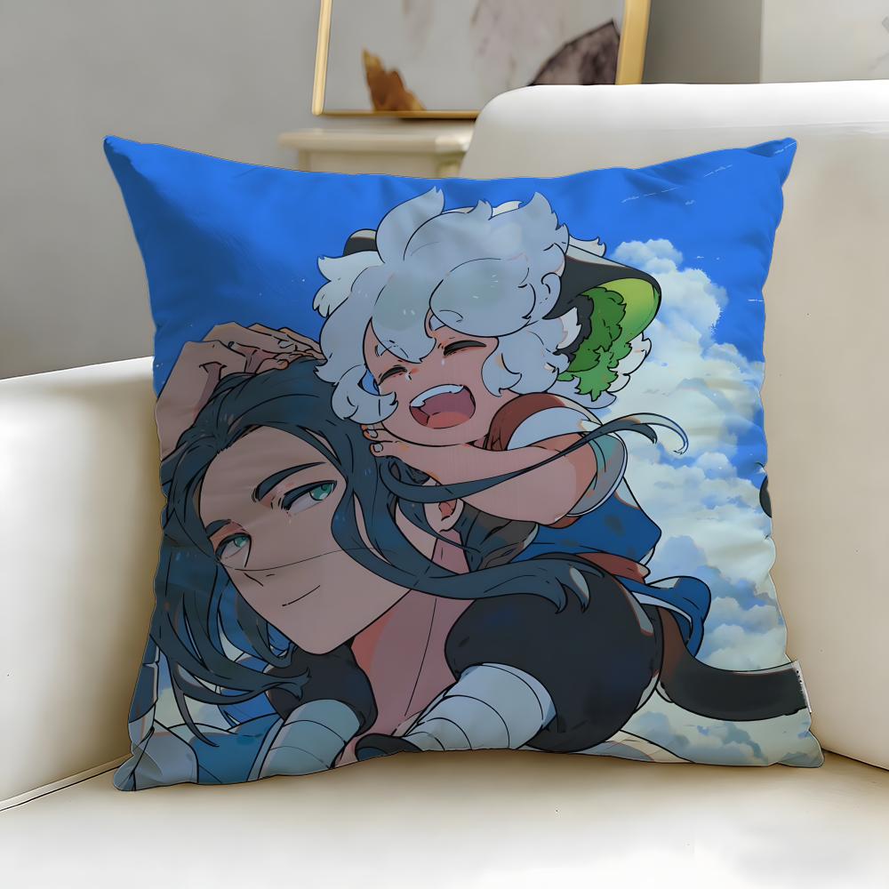 classic anime The Legend of Hei Cushion Cover Soft  EasyWash Pillow Case  Versatile for Couch Bed Travel and Office