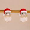 Charming Snowman Pearl Earrings: Elegant, Fashionable Beaded Tassel Studs for Women