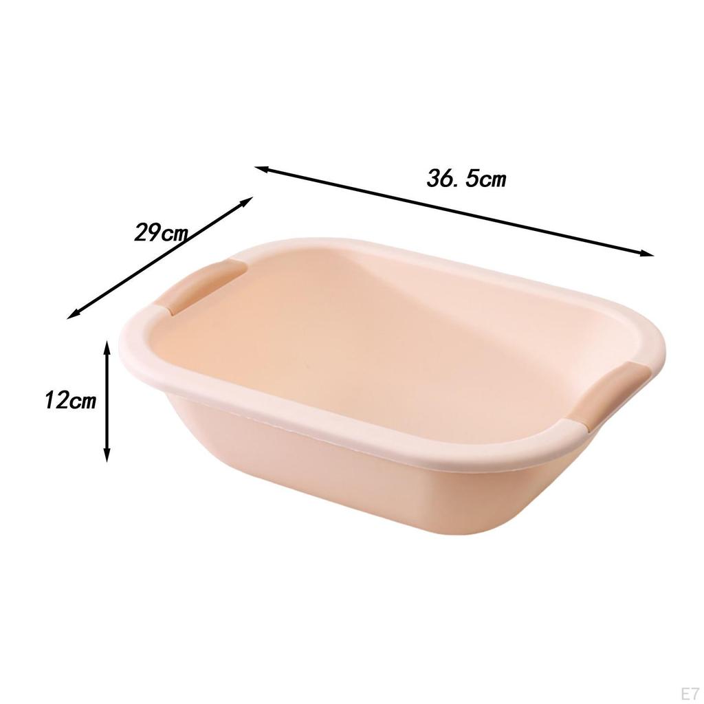 Wash Basin Dish Tub Multifunctional Laundry Basket Dishpan for Cleaning Clothes Hand Face