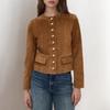 New Women's Vintage Suede Single-breasted Short Blazer, Fashion Elegant Casual Outerwear for Women, European & American Style