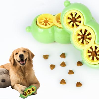 Pea Shaped Dog Treat Dispensing Toy Puzzle Slow Feeder IQ Training Mental Stimulation Pet Toy for Large Medium Small Dogs