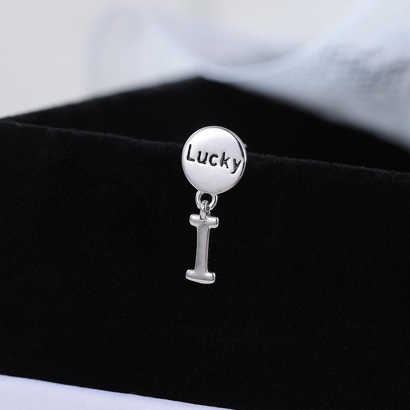 

Серьги с буквами Niche Design Silver S925 - модные серьги в английском стиле своими руками, подходящие по всем параметрам single【I】