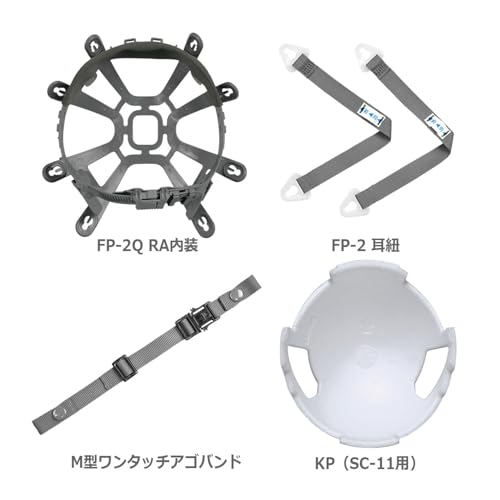 Midori Anzen SC-11 B V RA KP Super White Work Helmet, ABS, with Ventilation Holes, Rain Guard, and Anti-Slip Design