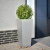 VidaXL Planter 35x35x75 Cm Galvanized Steel, Outdoor Planter, Flower Box, Garden Box, Patio Planter, 851090