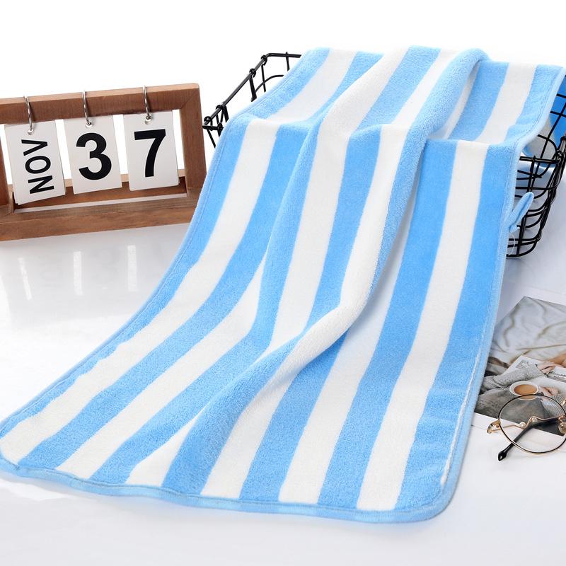 towel Stripes Absorbent Quick Drying Bath Towel Sets Soft Adults Face Hand Towels Bathroom Microfiber Swim Bath Towels