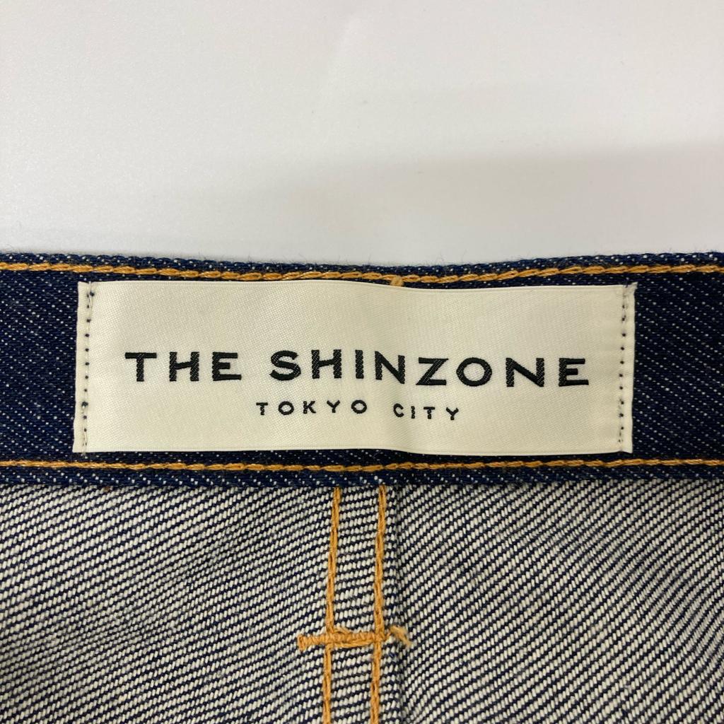 THE SHINZONE Indigo Center Press Cotton Denim Pants 18AMSPA08 Bottoms 36 blueUsed
