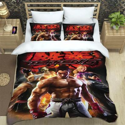 Nouvelle Collection de Linge de Lit 3D Tekken 8 Ensemble Exquis de Literie Housse de Couette Ensemble Couette Ensemble de Literie Cadeau d'Anniversaire de Luxe