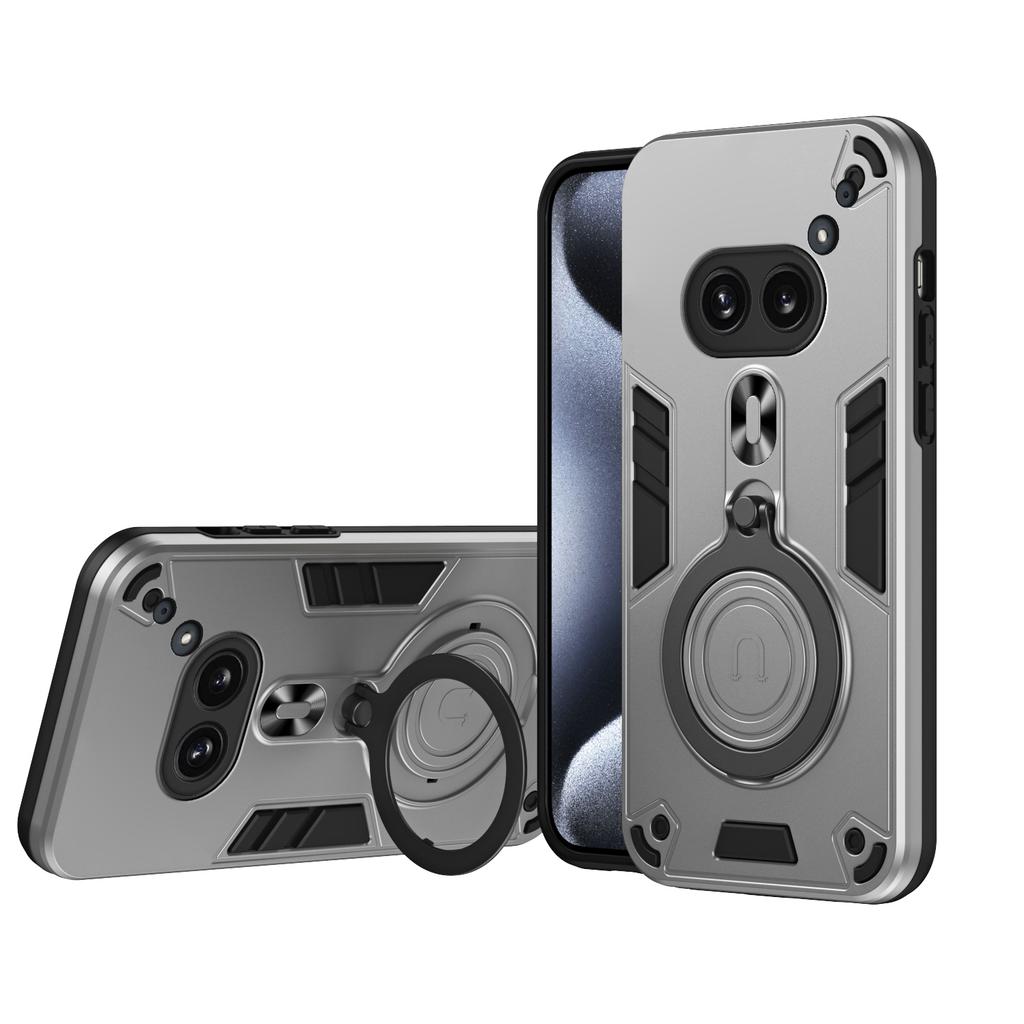 NEW 360 ° Rotating Metal Car Bracket Ring Reverse Magsafe Magnetic Armor Phone Case For NOTHING PHONE 2A PHONE2 2024 Phone2A
