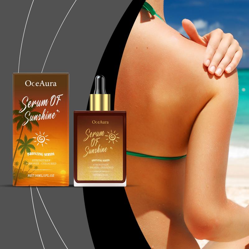 Oceaura Bronzing Drops For Face And Body Long-Lasting Sun-Kissed Glow Nourishing And Hydrating Tanning Serum For Summer Skin 1pcs