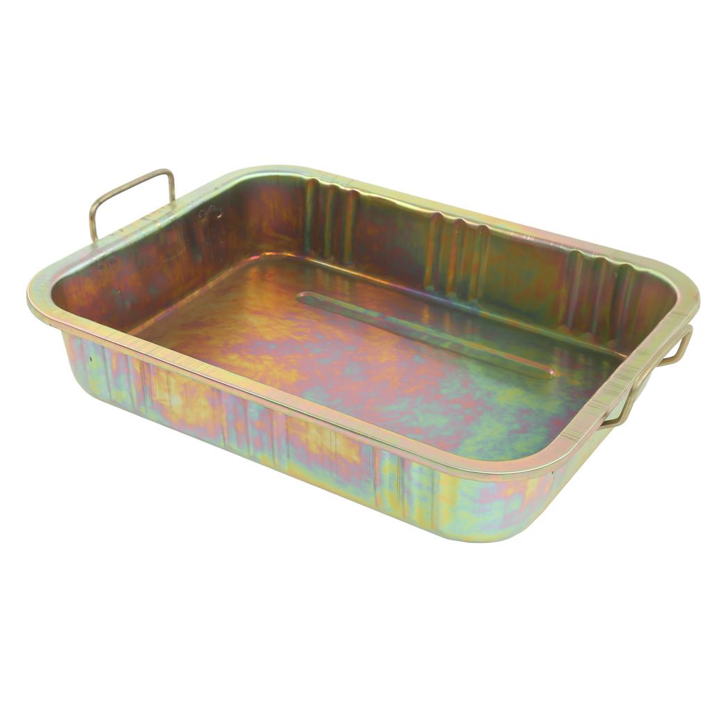 Galvanized Oil Drip Tray Pan Professional Metal Drain Container Auto Repair Tool for Vehicle