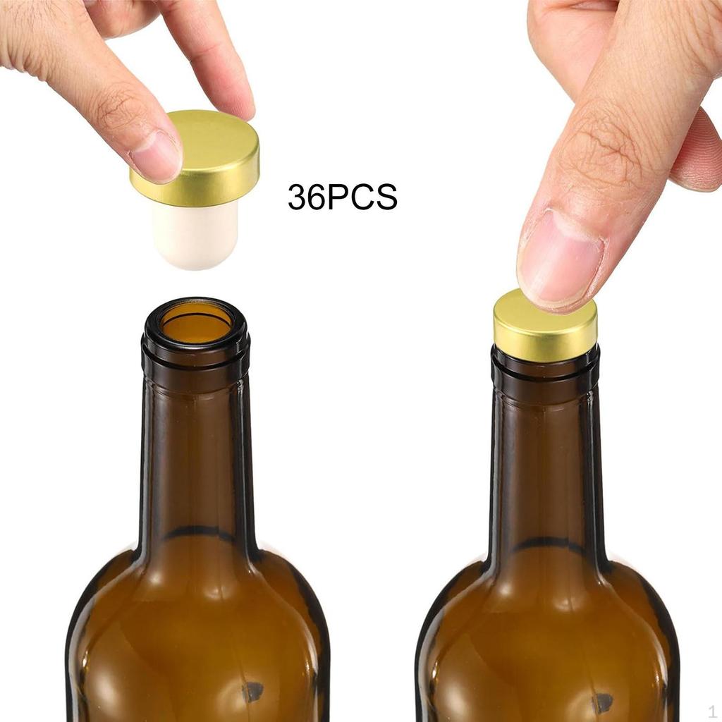36 Pieces Bottle Stoppers Beverage Sealer T Shaped Can Be Reused Soft Home Commercial 19.5mm