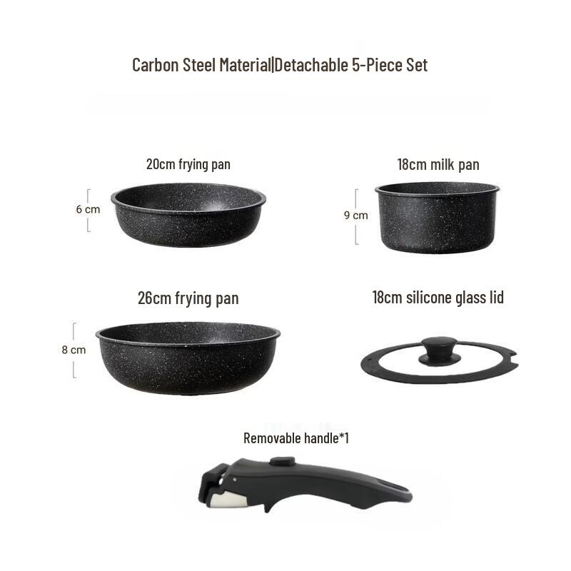 Chu Yi Ba Detachable Handle Non-Stick Cookware Set