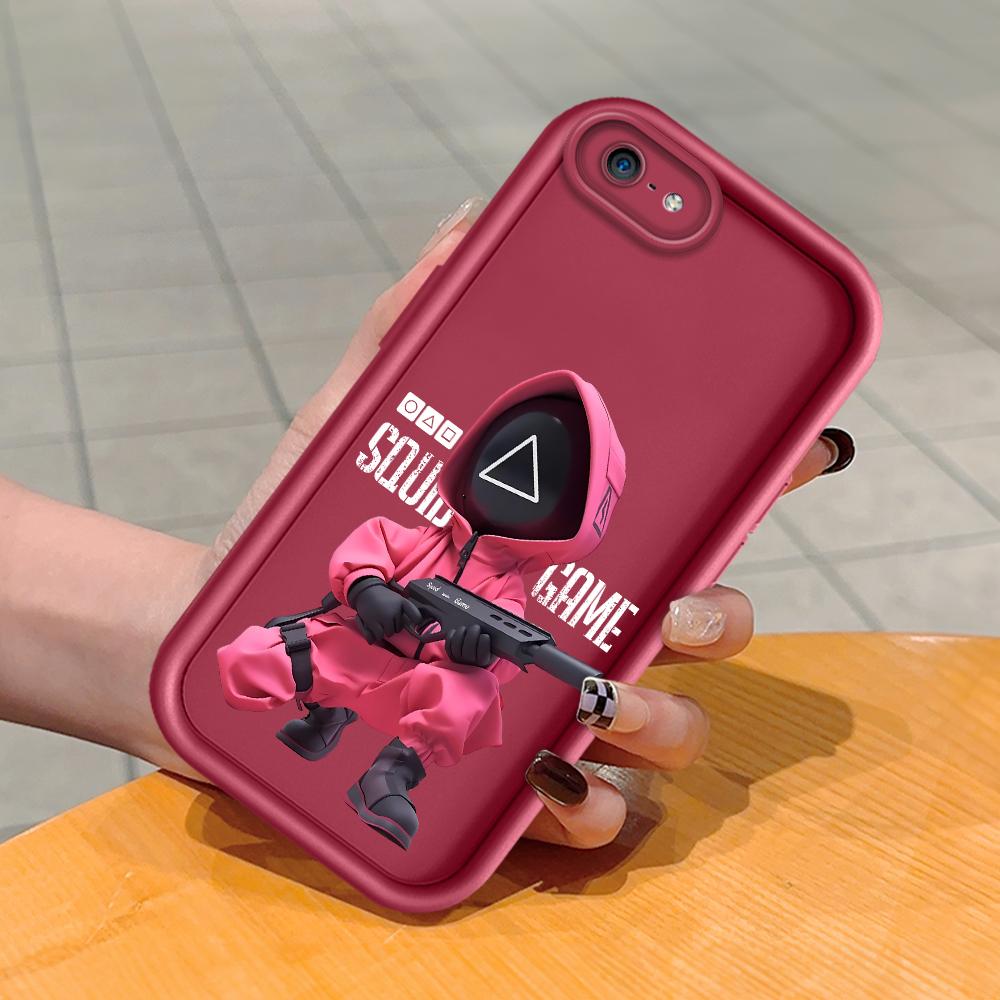 

Мягкий силиконовый квадратный чехол с рисунком лестницы для телефона, полное покрытие камеры, противоударный защитный резиновый чехол для iPhone Infinix Tecno OnePlus Motorola Moto G24 Power темно-красного