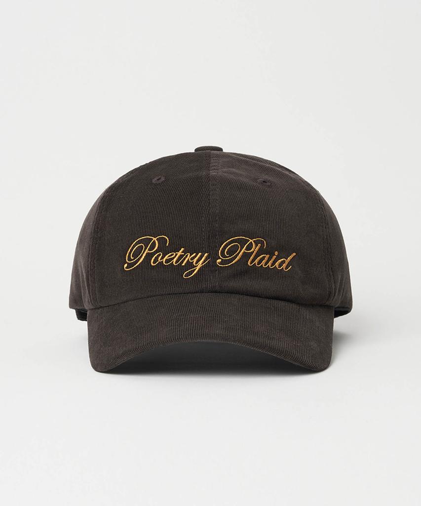 OURHOPE Poetry Corduroy Ball Cap - Brown