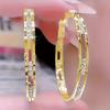 Fashionable Girls Big Circle Earrings  Color/Golden Color Modern Design Statement Women Hoop Earrings Jewelry Bulk