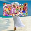 Personalized customized proof beach towel with Animal Crossing  pattern - soft, absorbent, quick-drying, perfect swimming, camping&bathing