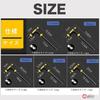 Rubonarie Hex Wrench T-Handle Long Ball Point Hex Wrench Set, T-Shaped, 2.5mm, 3mm, 4mm, 5mm, 6mm (Yellow, 5 Pieces)