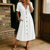 1116 European, American spring and summer new women's clothing casual loose fashion short sleeves, women's casual loose anti-hemp