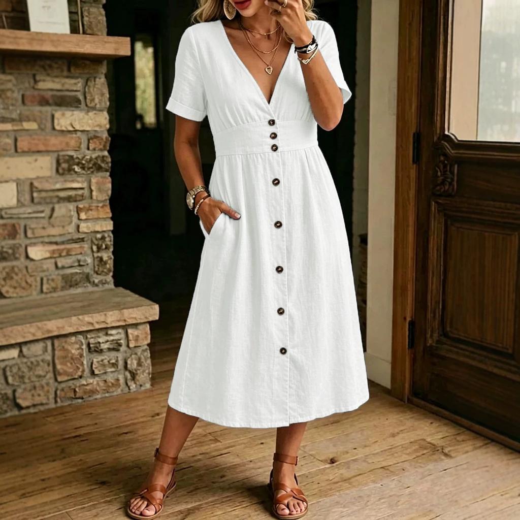 1116 European, American spring and summer new women's clothing casual loose fashion short sleeves, women's casual loose anti-hemp