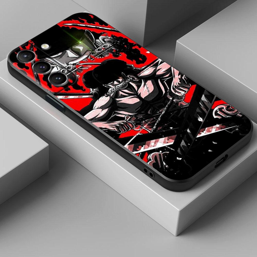 Anime Ones P-Piece Zoro Phone Case For Samsung Galaxy S25 S24 S23 S20 S21 FE S26 S22 Ultra 5G S26 Plus S25FE Soft Silicone Cover
