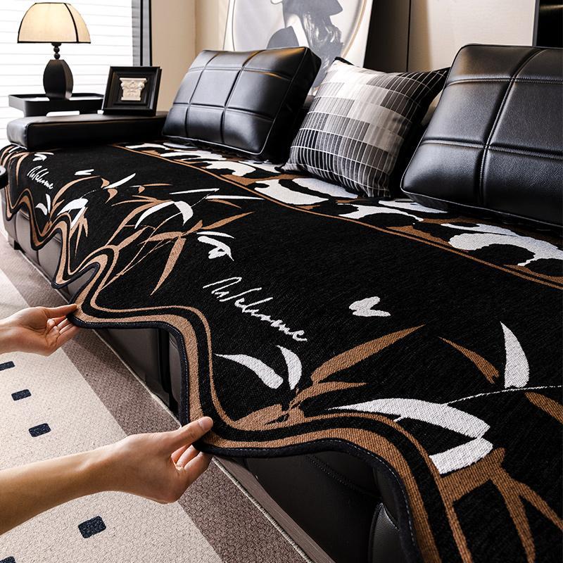 

Straight Row Sofa Cushion Is Universal In All Seasons New Non-Slip Seat Cushion, High-End One-Piece Leather Sofa Cover Cover Cloth 90*90cm