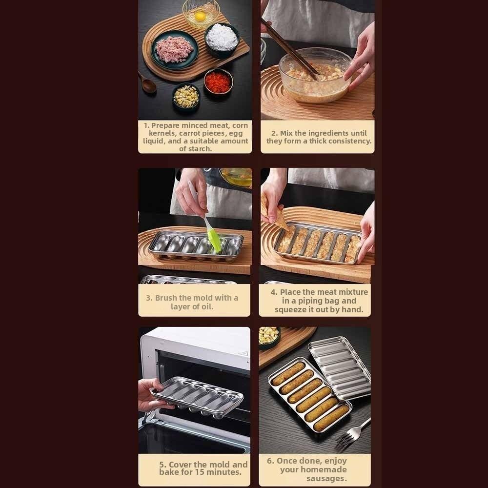 Safe Material Sausage Molds DIY Ham Sausage Maker Food Mould Hot Dog Mould  Household Cooking