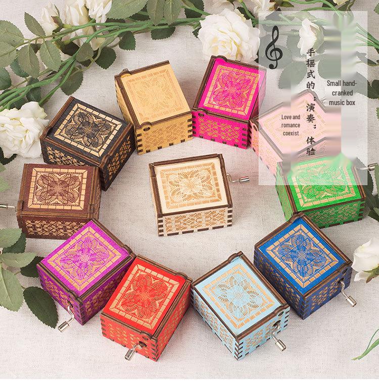 Handkurbel Harry Potter Schloss im Himmel Massivholz Spieluhr - Frohe Weihnachten für Alice