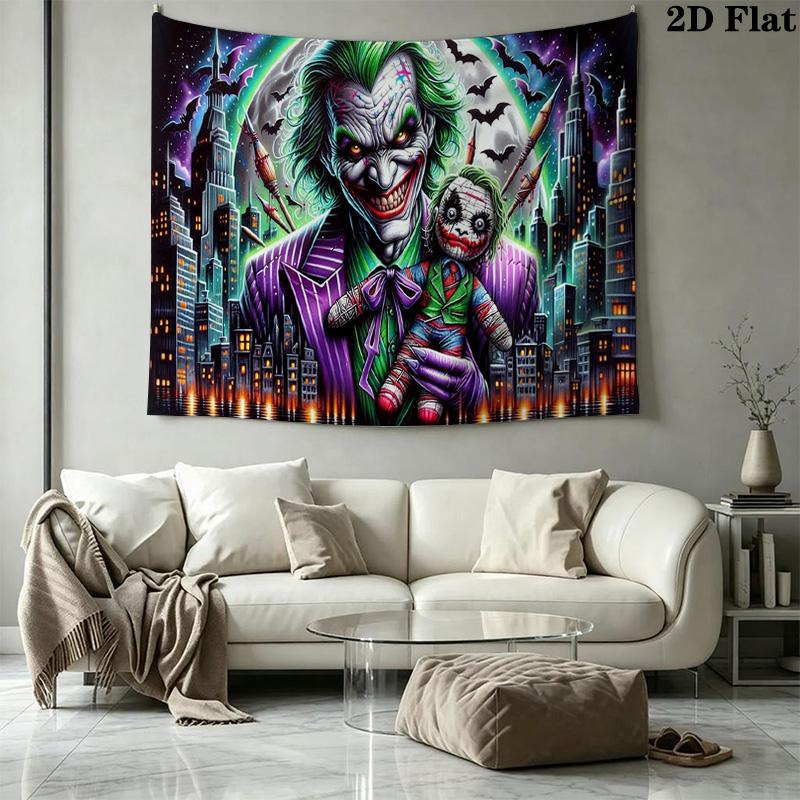 Clown joker Wall Tapestry Aesthetic Wall Hanging Printed Fabric Blanket Decorative Tapestries for Bedroom Living Room Home Decor