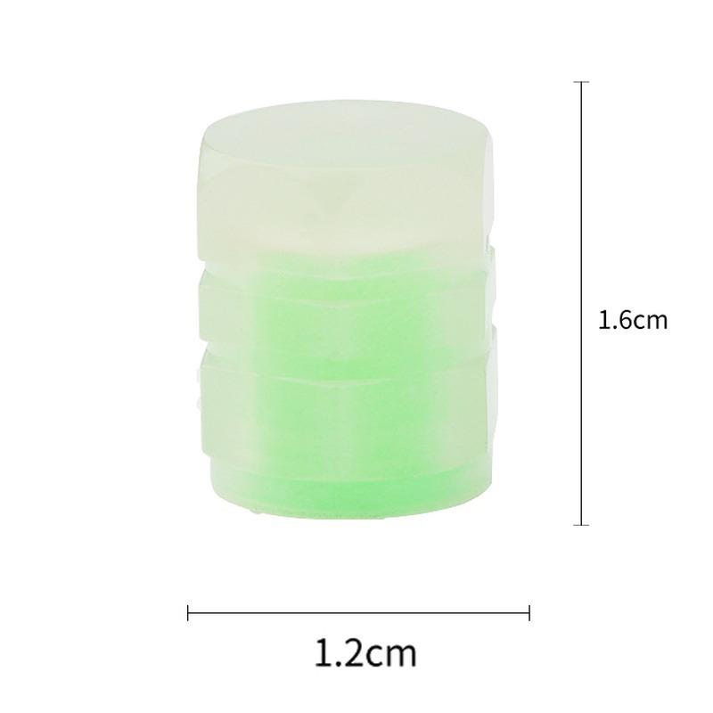 Glow In The Dark Luminous Valve Caps - Fluorescent Tire Hub Covers for Car Motorcycle Bike Wheel Decoration Plugs