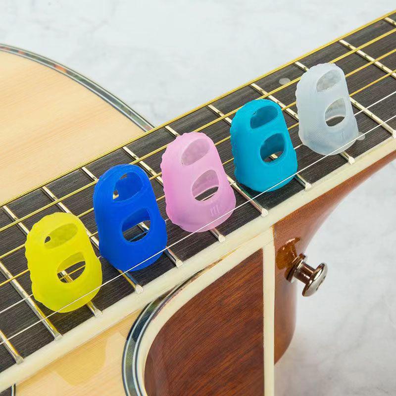 Guitar Silicone Finger Protectors: Anti-Pain Sleeves for Beginner Practice, String Pressing, Strumming, and Plucking
