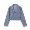 Fashion Style 2024 Autumn New Women's Clothing Short Denim Long Sleeves Lapel Shirt Mid Waist Pants 6164196