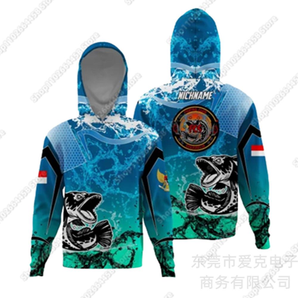 New fishing suit men's summer long-sleeved hoodie outdoor sunscreen top quick-drying breathable sportswear